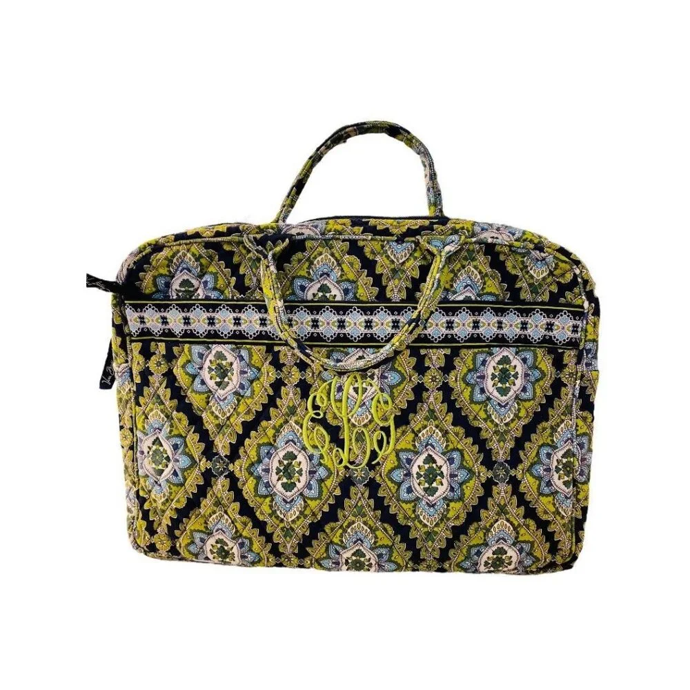 Vera Bradley Cambridge Laptop Sleeve Tote Bag Monogrammed Personalized 